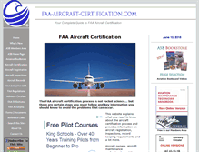 Tablet Screenshot of faa-aircraft-certification.com